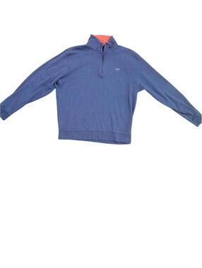 Vineyard Vines Men’s Quarter Zip Pullover Blue Medium